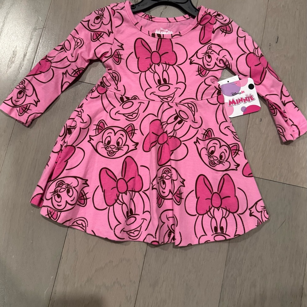 Disney Pink Minnie Mouse Patterned Dress